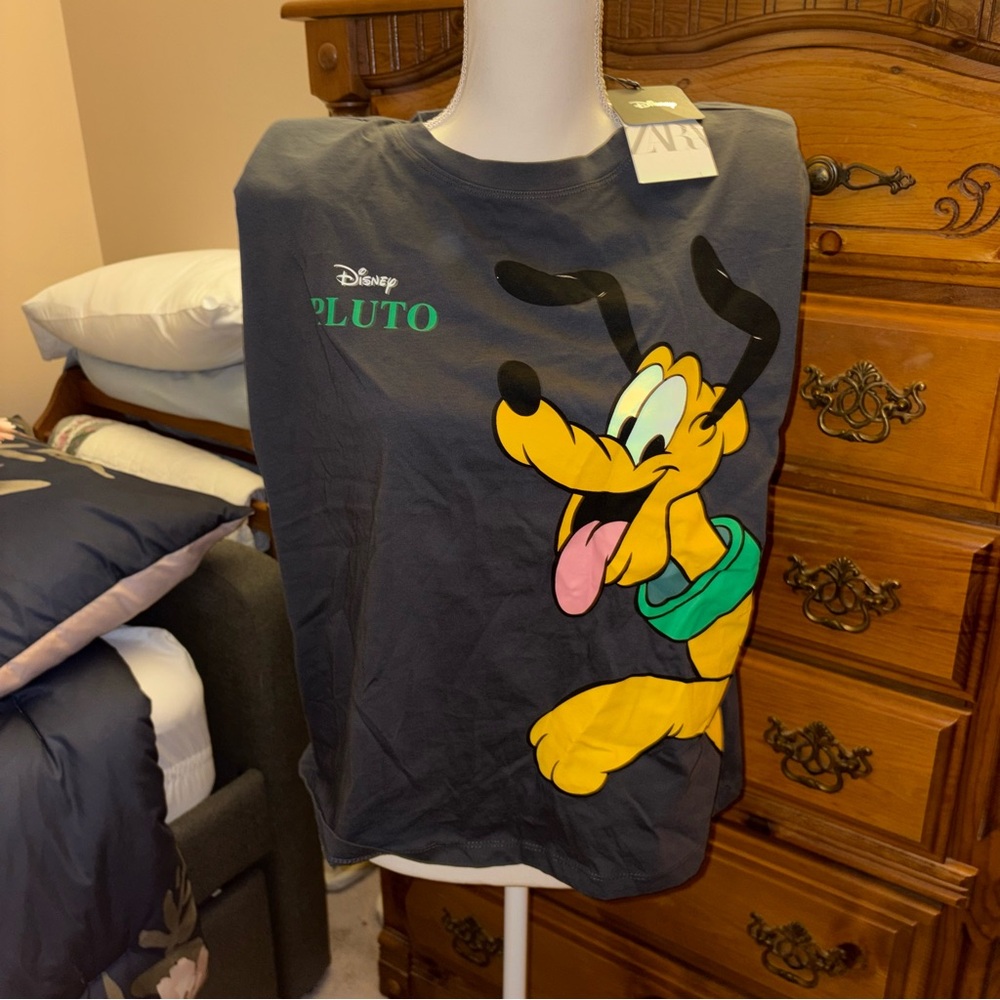 Zara Disney Pluto Muscle Tank NWT